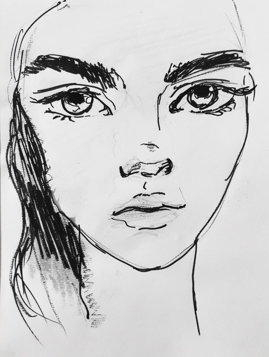 Abstract Expressionist Portrait Study