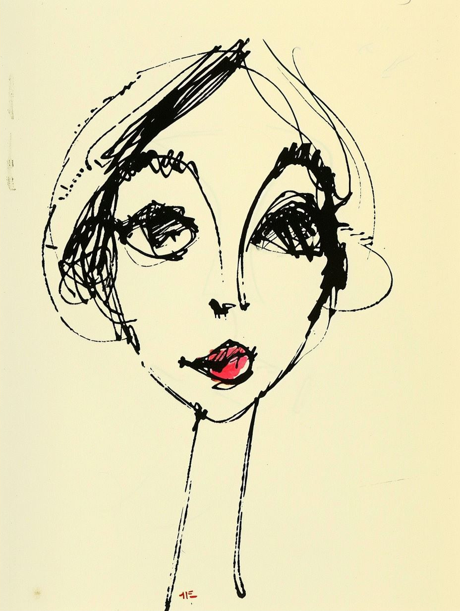 Chaotic Ink Portrait Study