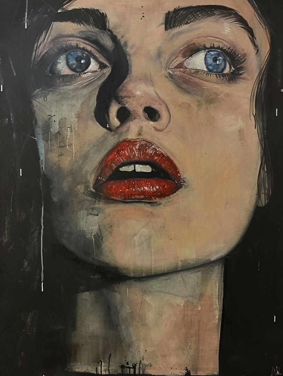 Melancholic Canvas Gaze