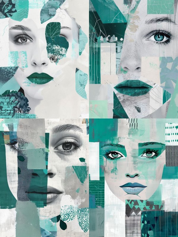 Teal Collage Dream