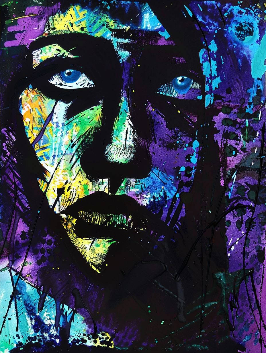 Neon Psyche Portrait