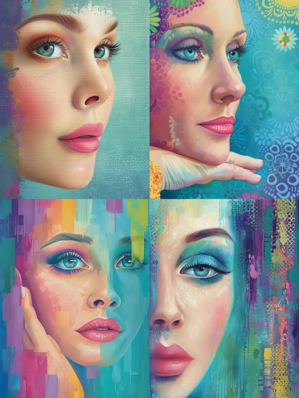 Ethereal Canvas Portrait Study