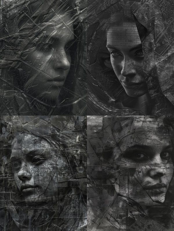 Frozen Gaze Through Shattered Glass