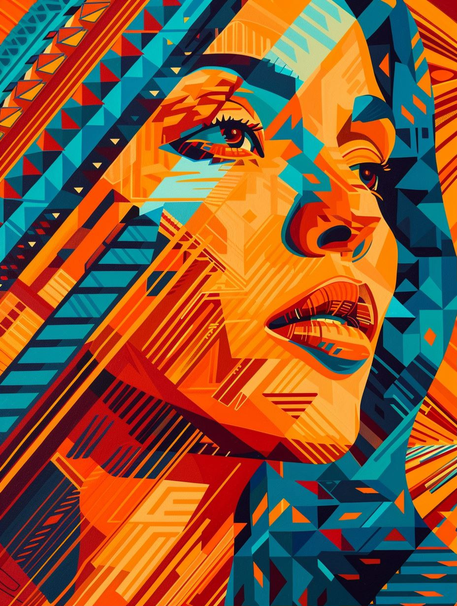 Prismatic Geometric Portrait Study