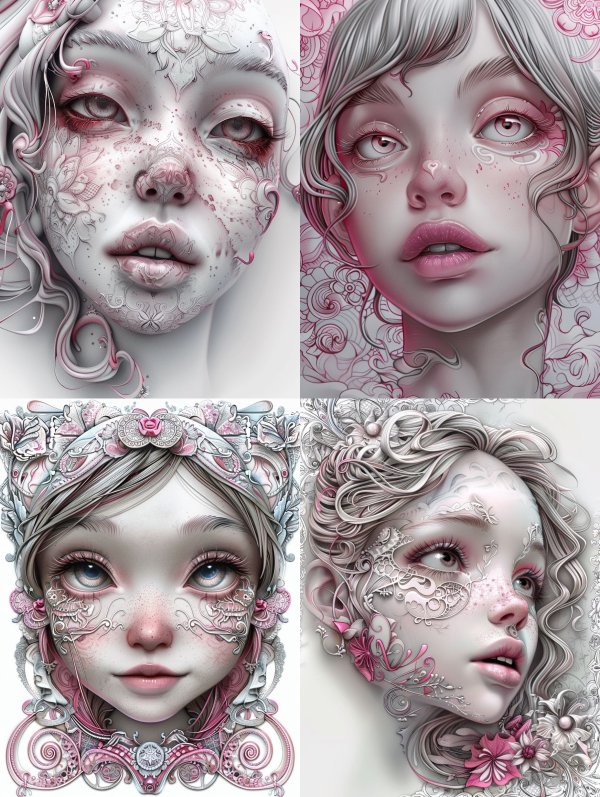 Ethereal Porcelain Floral Portraits
