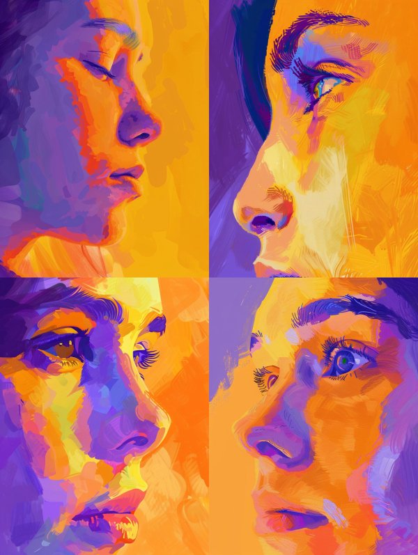 Vibrant Prism Portrait Study