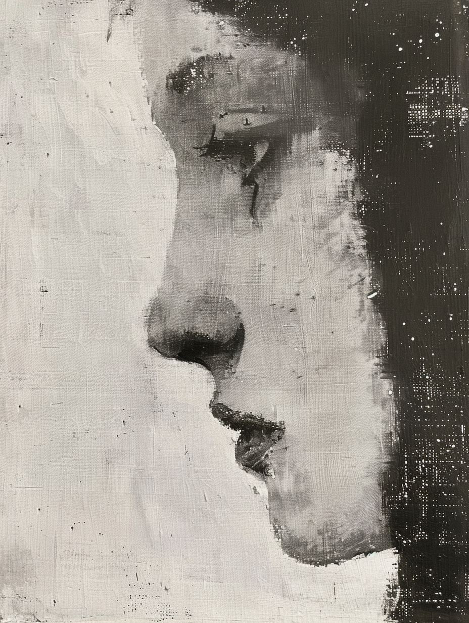 Melancholy in Monochrome Paint