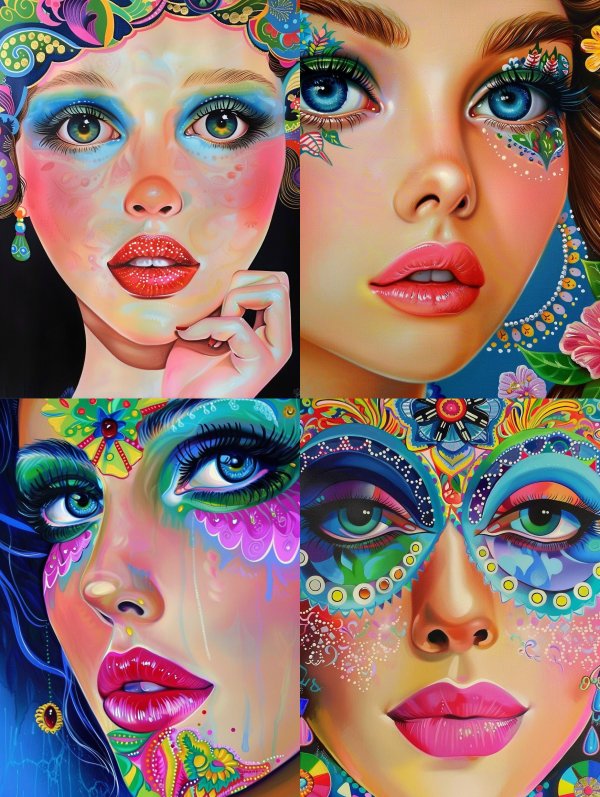 Psychedelic Prism Portrait Art
