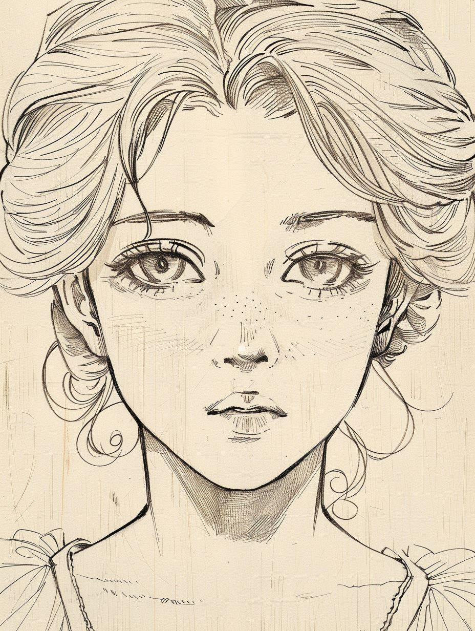 Ethereal Ink Portrait Study