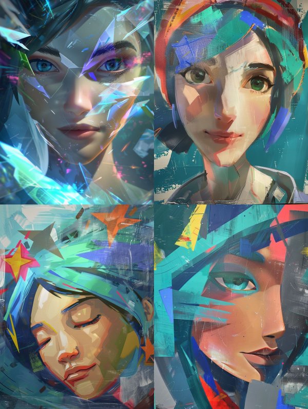 Shattered Prism Digital Portrait