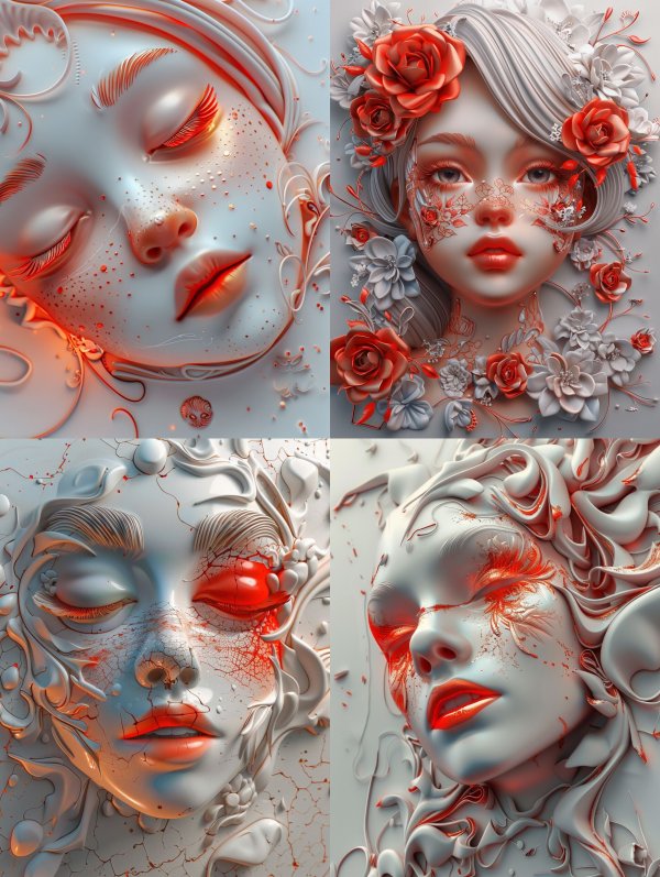 Crimson Porcelain Dream