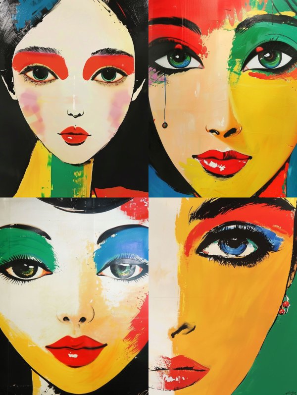 Vibrant Pop Art Female Portraits