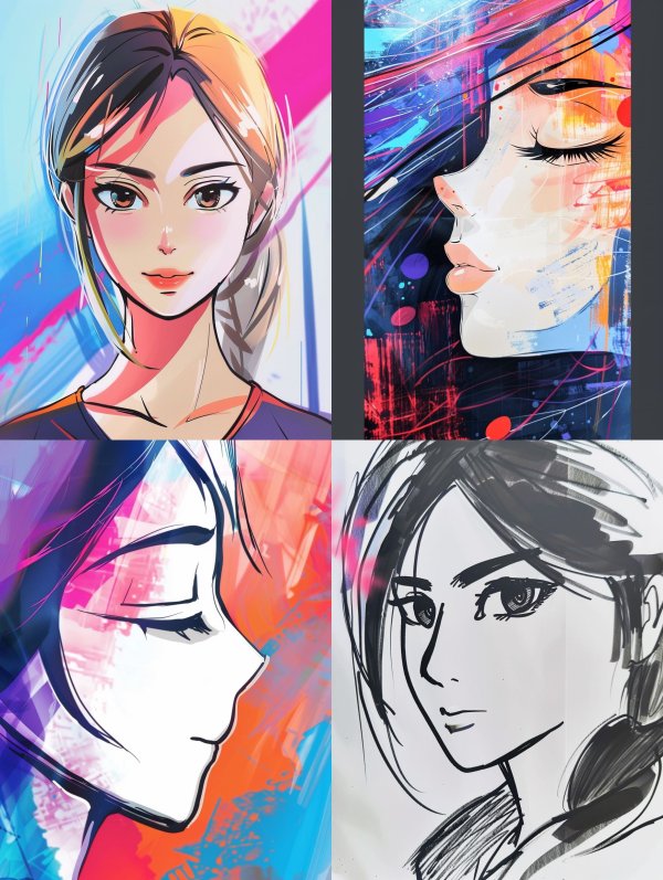 Neon Prism Portrait