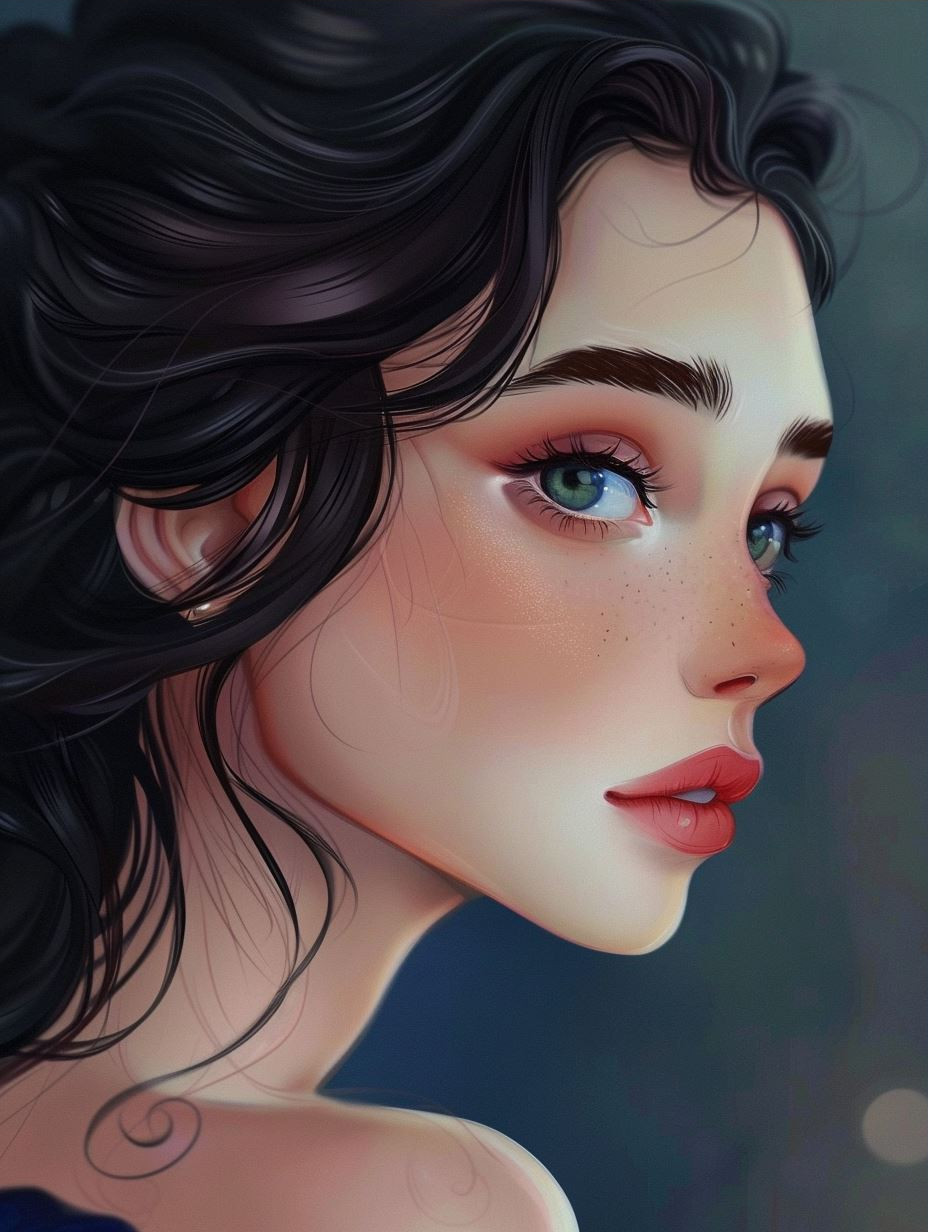 Ethereal Dreamy Digital Portrait