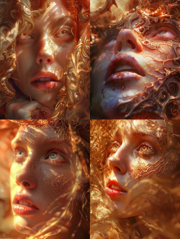 Gilded Ethereal Golden Visage