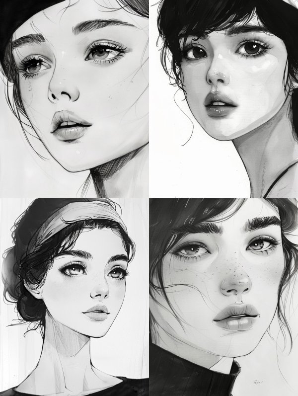 Ethereal Ink Portrait