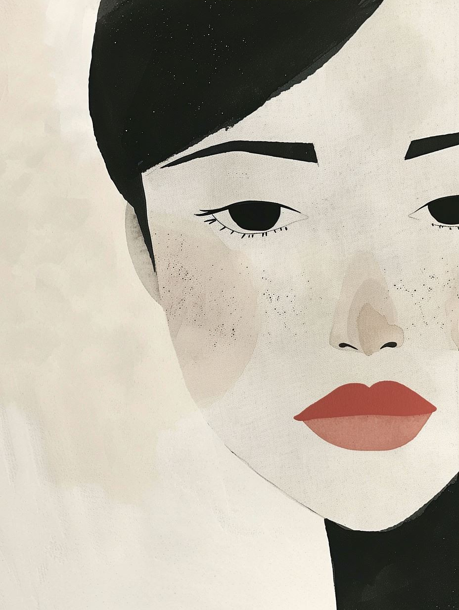 Minimalist Modernist Portrait Study