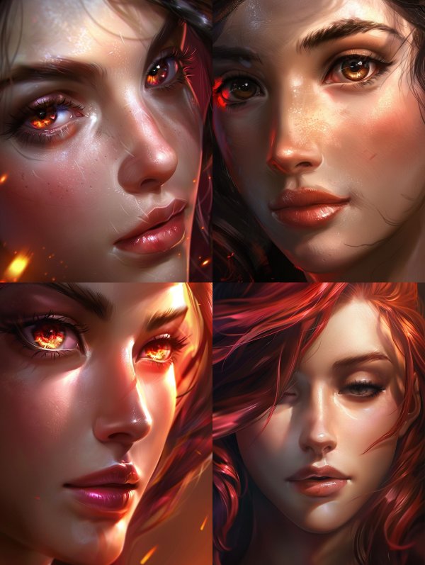 Ember Gaze Cinematic Portrait