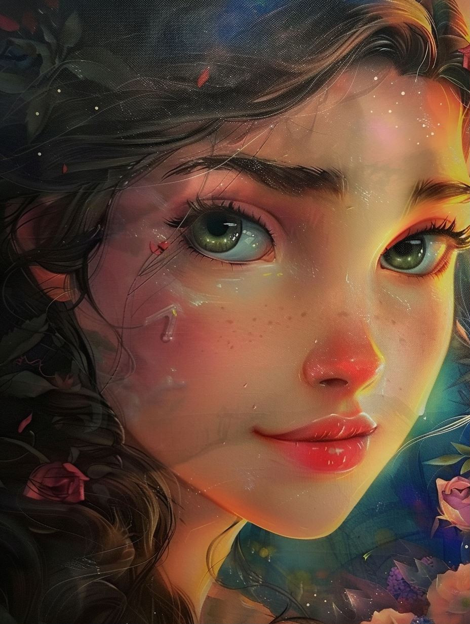 Ethereal Glow Digital Portrait