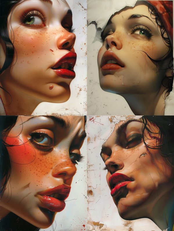 Hyper-Realistic Freckled Portrait Study