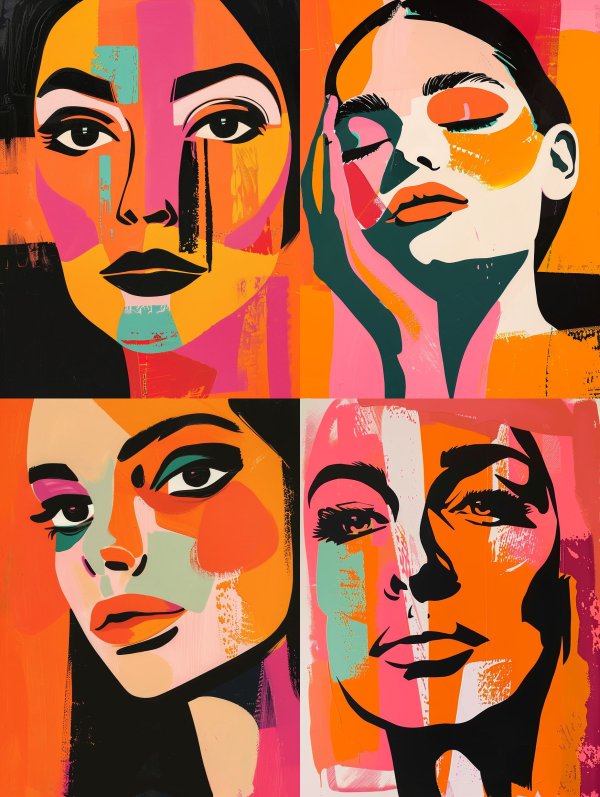 Vibrant Abstract Portrait