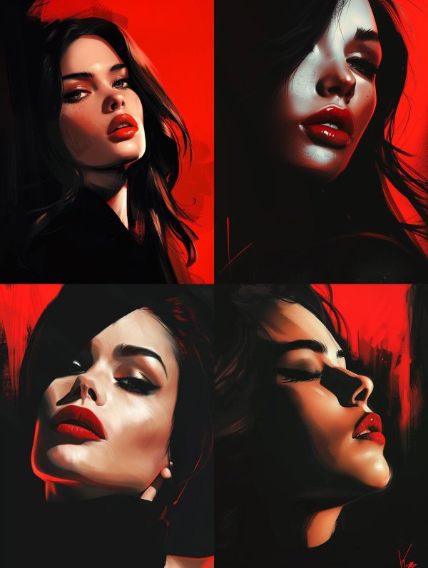 Crimson Noir Elegance