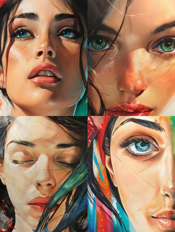 Ethereal Gaze Digital Portraits