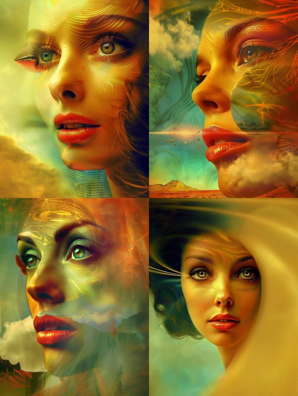 Golden Ethereal Digital Distortion