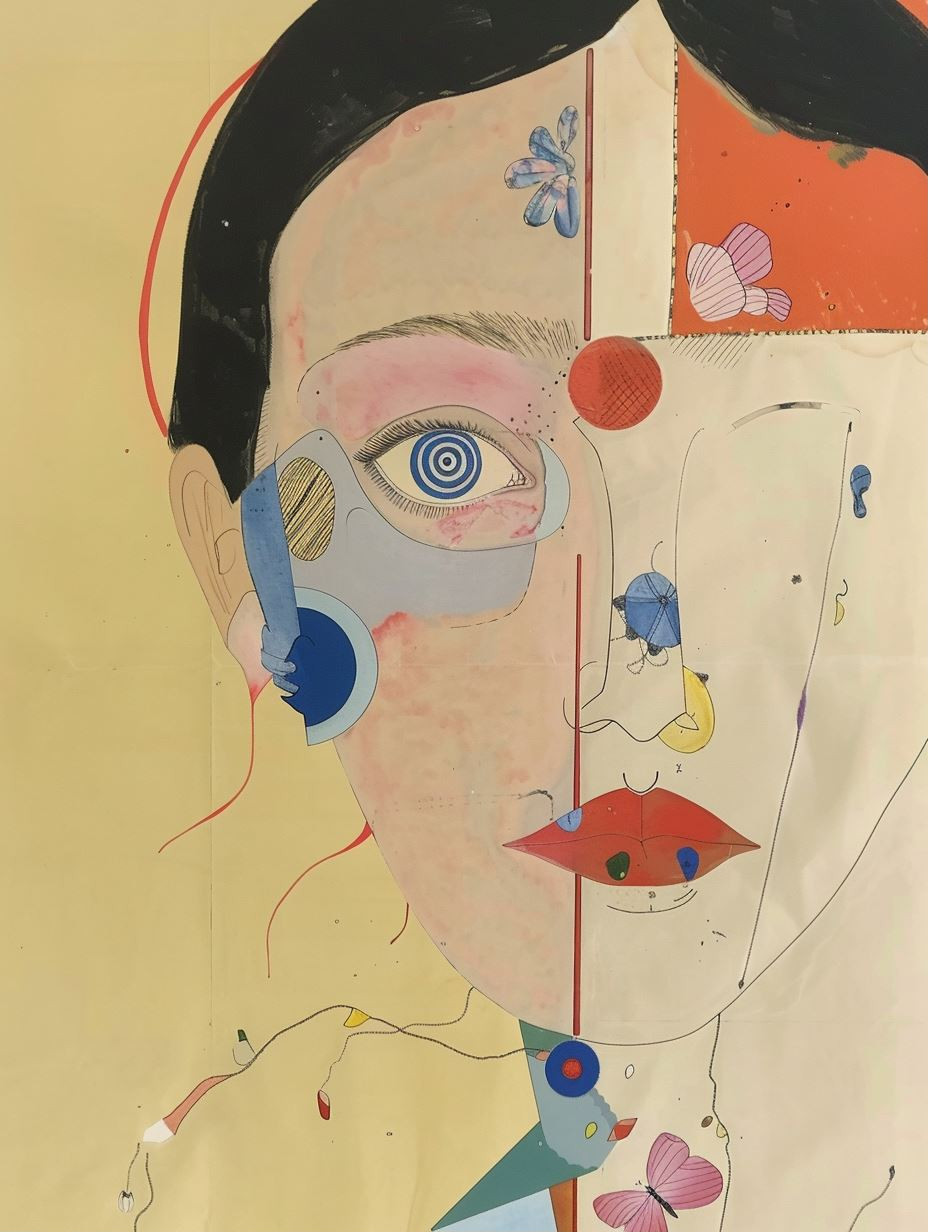 Fragmented Surrealist Portrait Study
