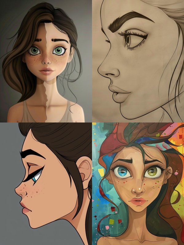 Modern Stylized Digital Portraiture