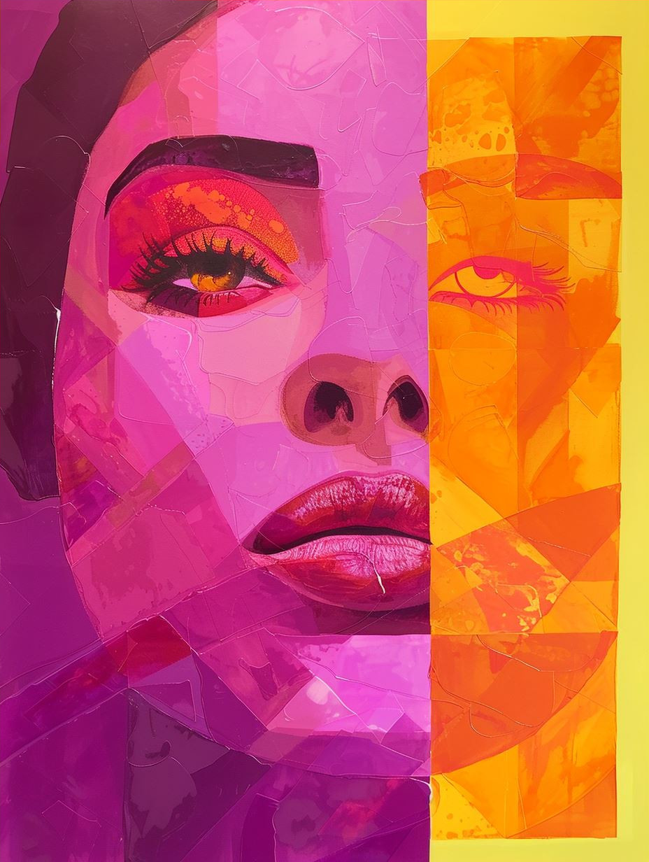 Vibrant Psychedelic Portrait Fusion