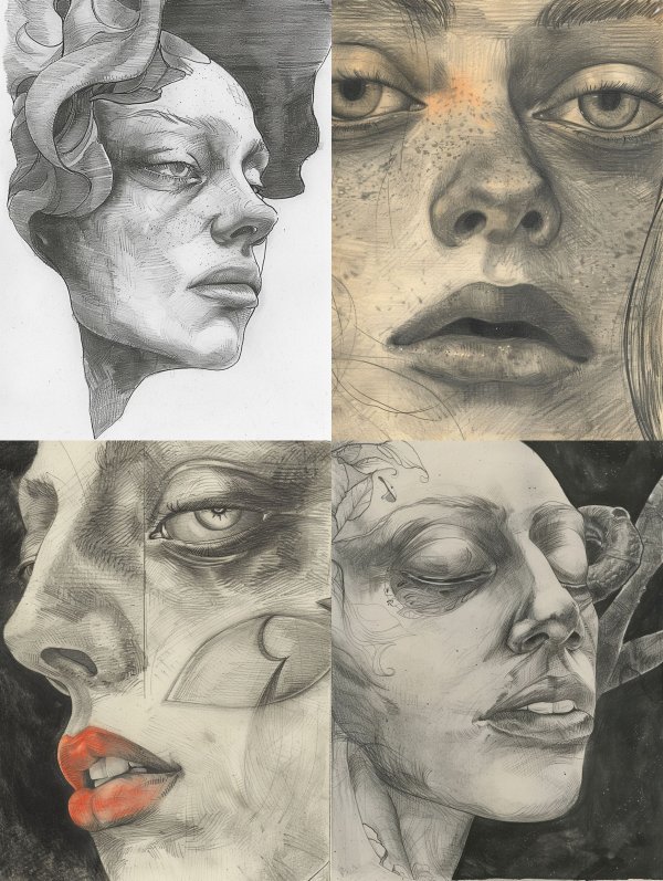 Ethereal Graphite Portrait Study