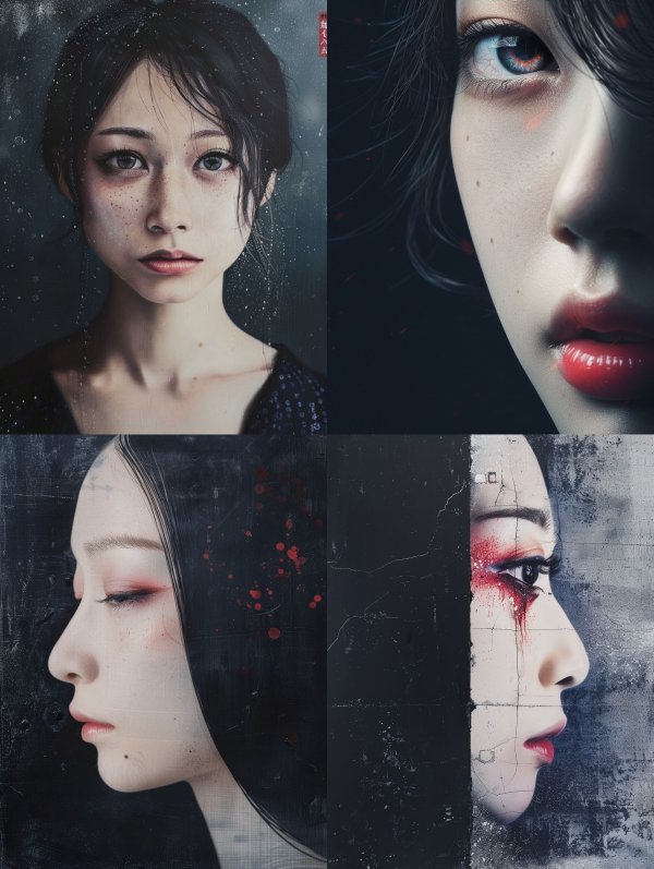 Melancholy Gaze Through Rain