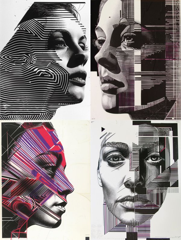 Fragmented Digital Soul Portrait