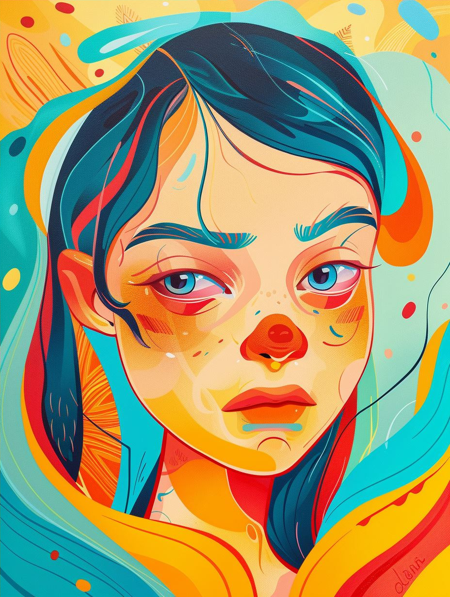 Prismatic Fluidity Portrait Study