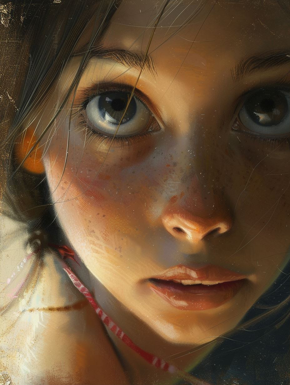 Ethereal Gaze of Golden Light