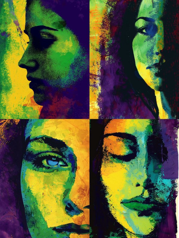 Neon Prism Portrait