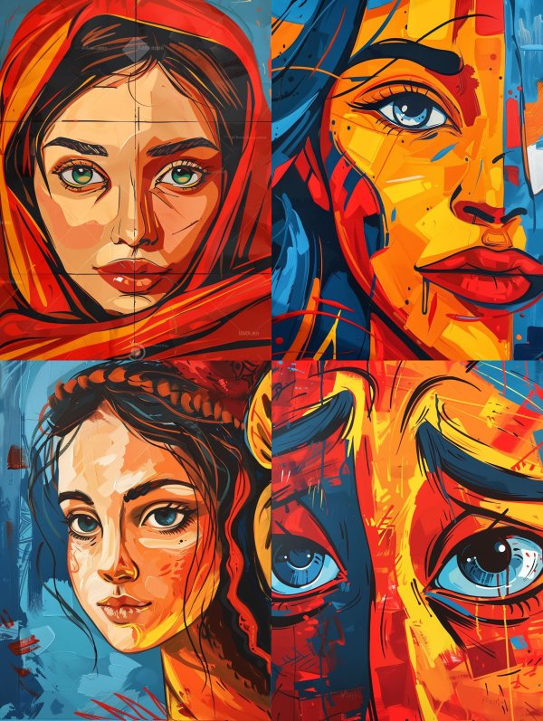 Vibrant Expressionist Female Portraits