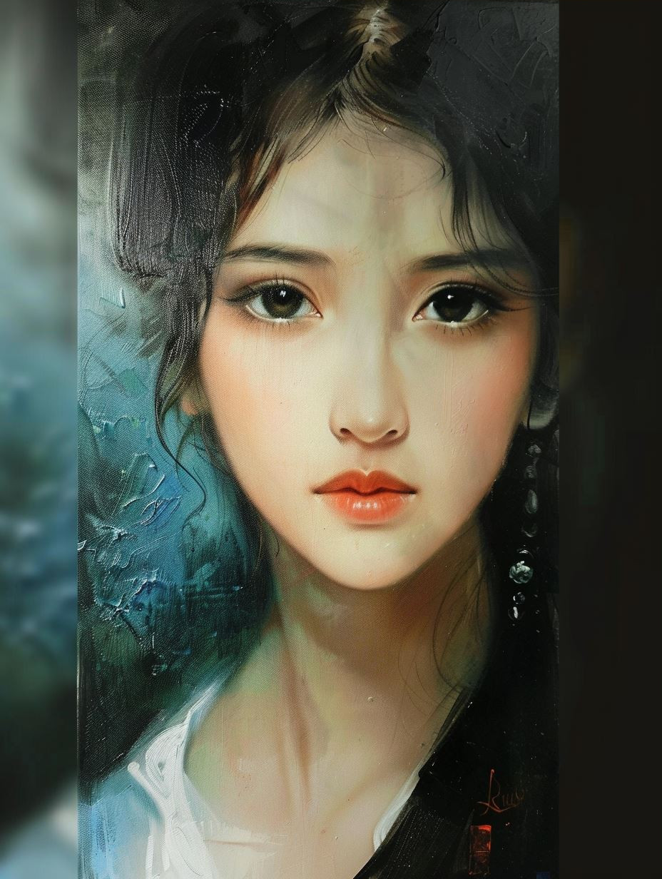 Ethereal Watercolor Gaze