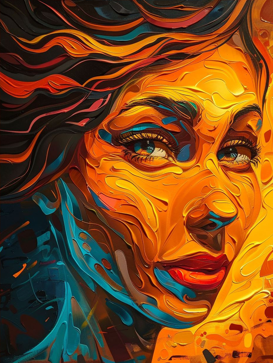 Vibrant Ethereal Portrait of Wonder