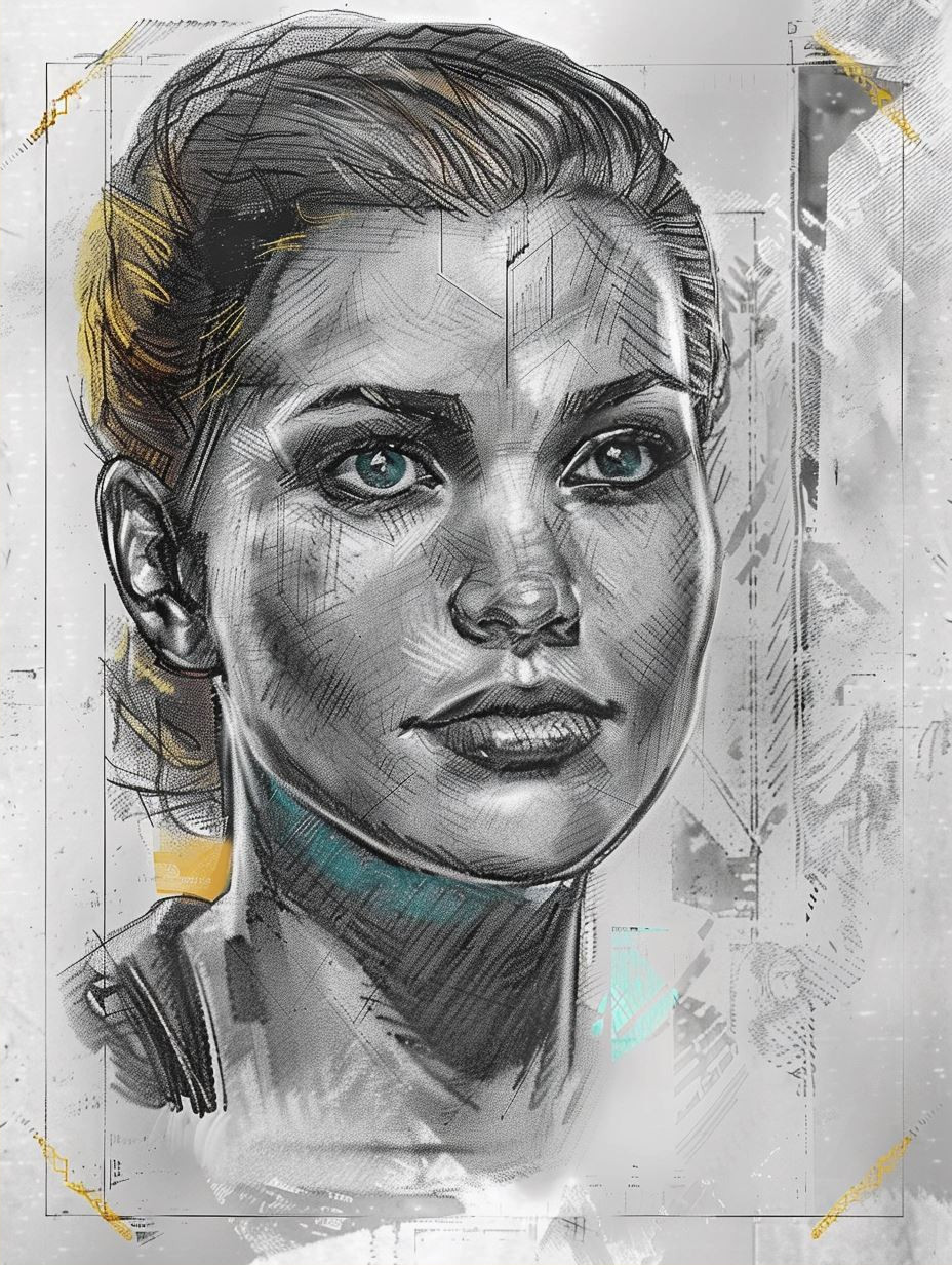 Architectural Blueprint Human Portrait