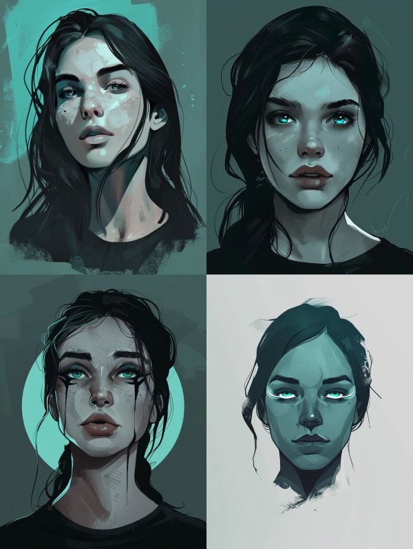 Cyan Dream Portrait