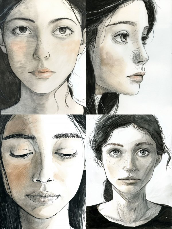 Ethereal Graphite Portrait Study