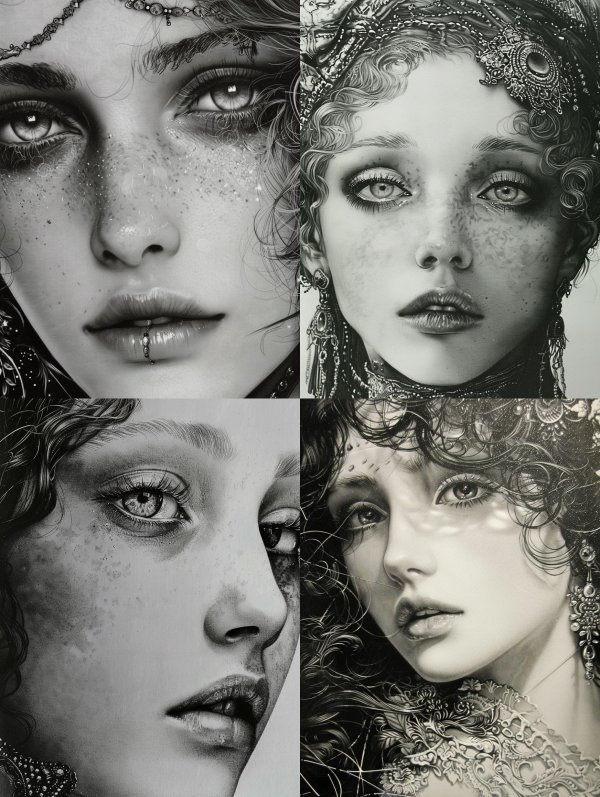 Celestial Monochrome Muse