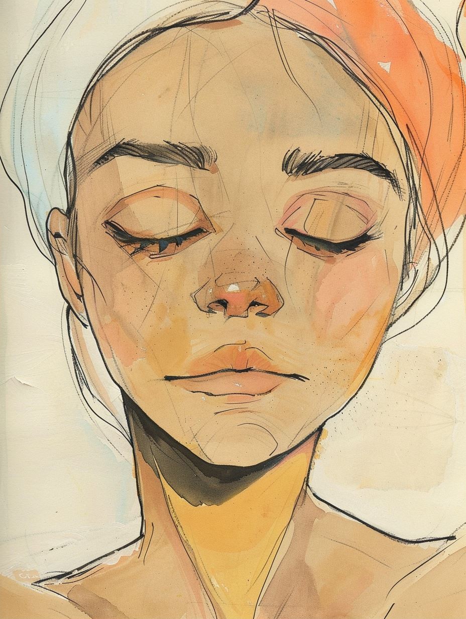 Abstract Watercolor Gaze