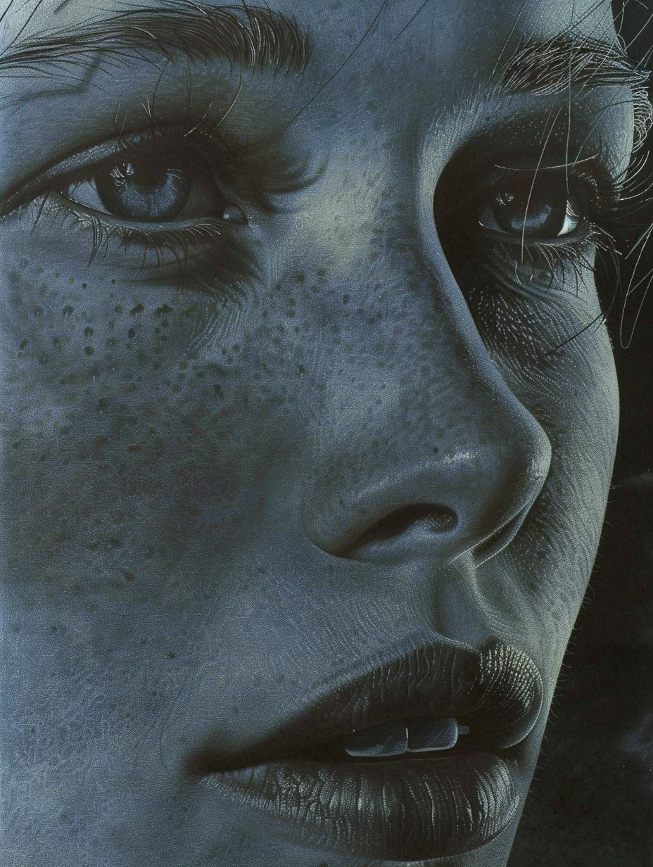 Ethereal Blue Nocturnal Gaze