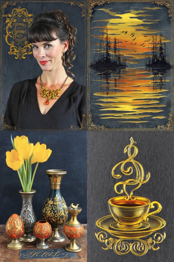 Gothic Golden Elegance