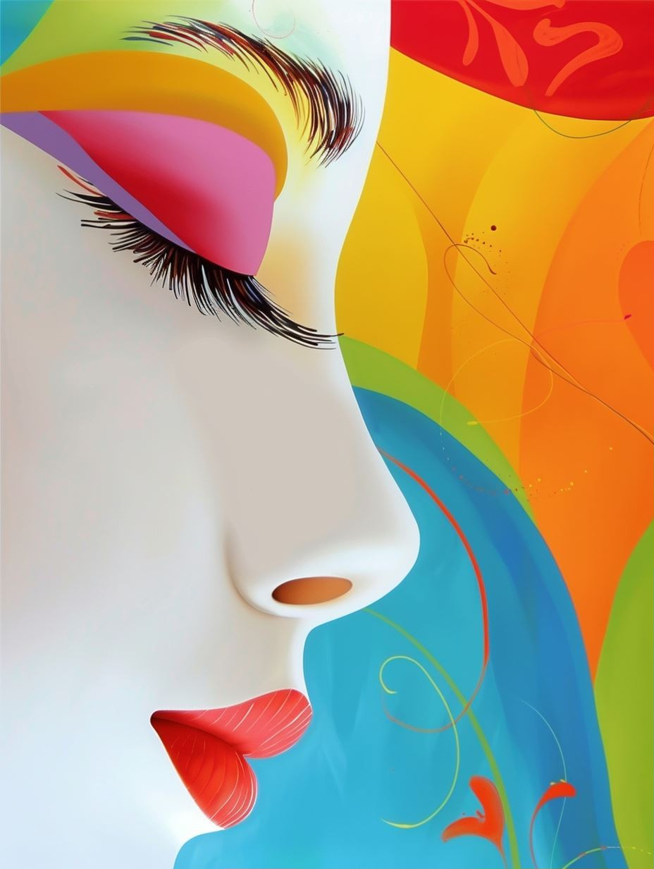 Vibrant Prism Portrait Study