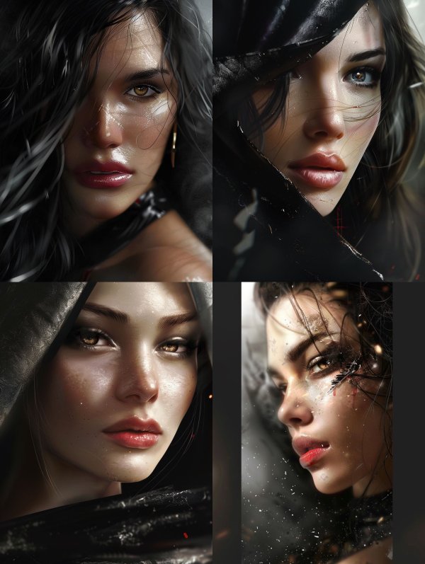 Glistening Noir Portrait Study