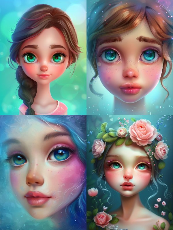 Ethereal Glow Digital Portrait